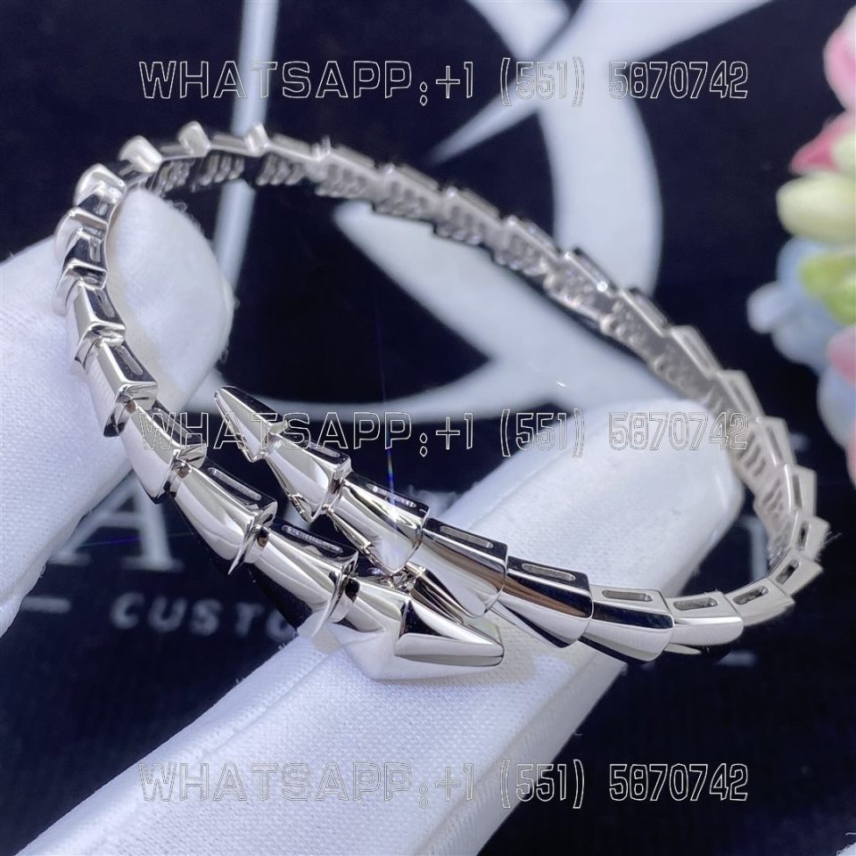Custom Jewelry Bulgari Serpenti Viper 18 kt white gold bracelet 359404
