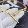 Custom Jewelry Bulgari Serpenti Viper 18k Yellow Gold necklace set with demi-pavé diamonds 359144
