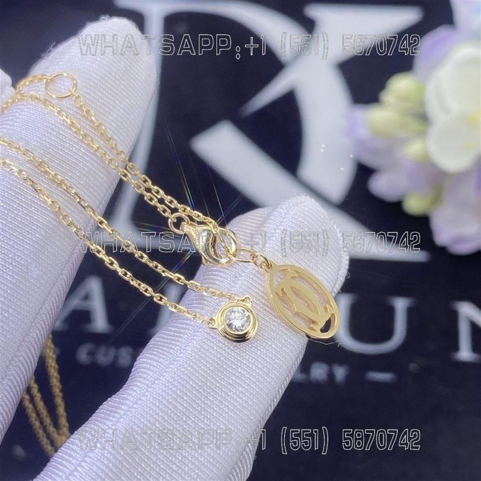 Custom Jewelry Cartier D'amour Necklace Large Model 18k Yellow Gold B7215500