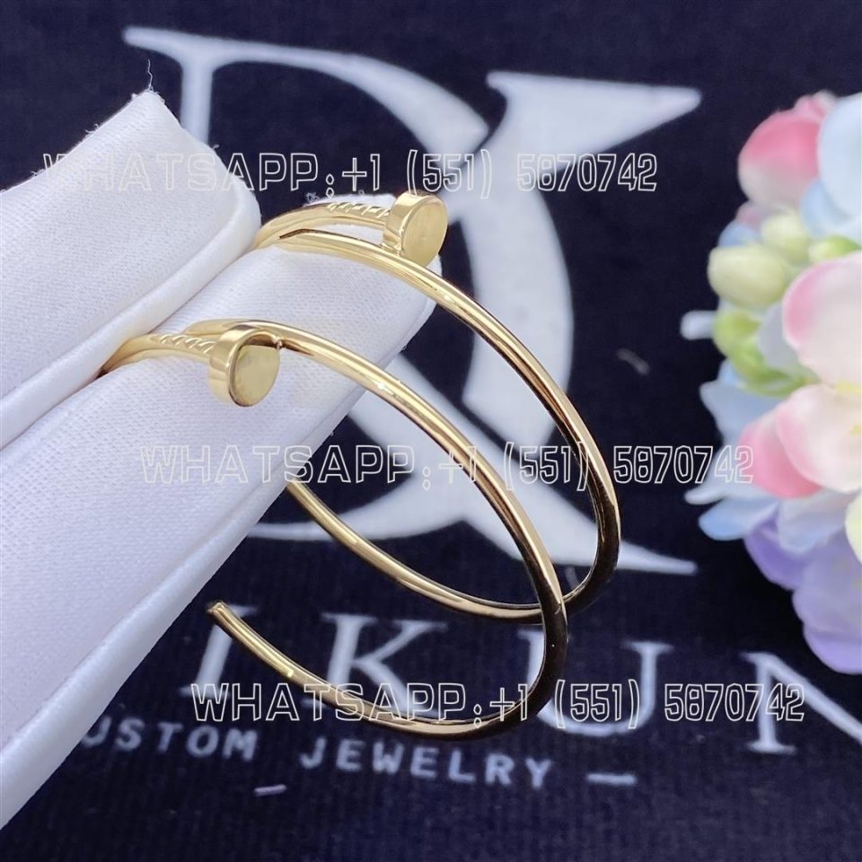 Custom Jewelry Cartier Juste un Clou earrings, 18k Yellow Gold B8301211