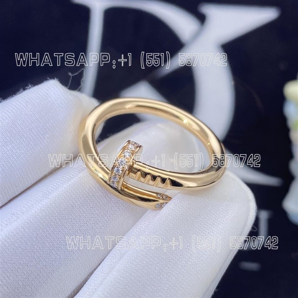 Custom Jewelry Cartier Juste un Clou ring 18k Rose Gold set with Diamonds B4094800