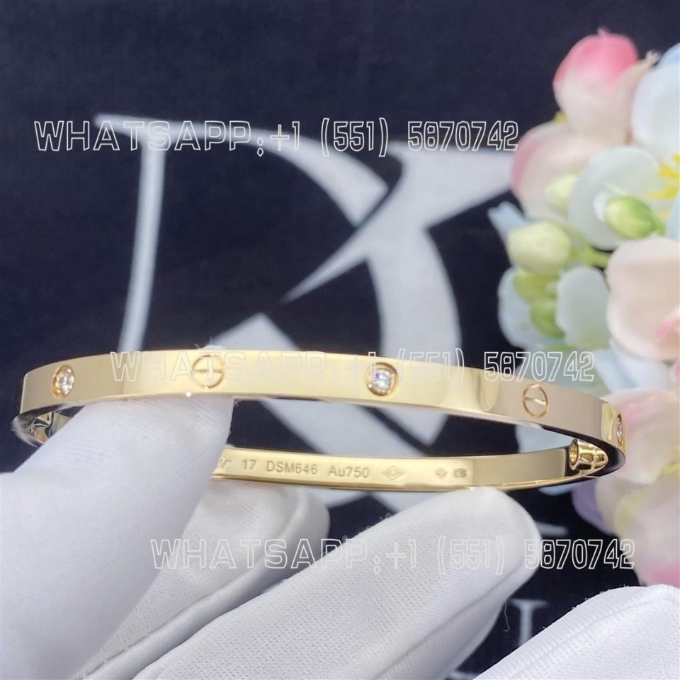 Custom Jewelry Cartier Love bracelet small model, 18K yellow gold and Diamonds B6047217