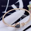 Custom Jewelry Chopard Happy Hearts Bangle, Ethical Rose Gold, Diamond and Onyx @857482-5200