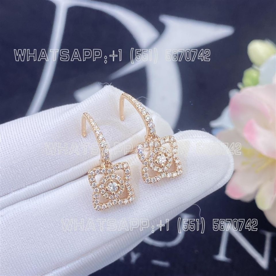 Custom Jewelry De Beers Enchanted Lotus Sleepers in Rose Gold E102143