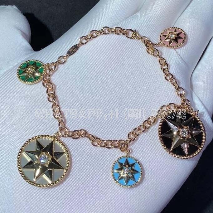 Custom Jewelry Dior Rose Des Vents Bracelet, 18k Pink and Yellow Gold bracelet JRDV95060