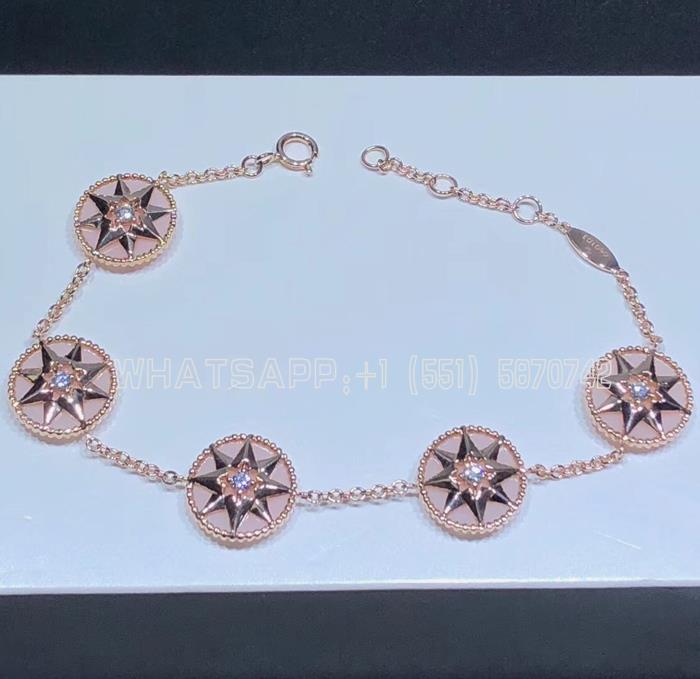 Custom Jewelry Dior Rose des Vents Bracelet 18k Rose Gold pink opal JRDV95063