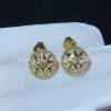 Custom Jewelry Dior Rose Des Vents Earrings 18k Yellow Gold Diamonds And Mother-Of-Pearl JRDV95085