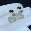 Custom Jewelry Dior Rose Des Vents Earrings 18k Yellow Gold Diamonds And Mother-Of-Pearl JRDV95085