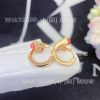 Custom Jewelry Marli Cleo Diamond Huggie Earrings In Rose Gold Pink Coral CLEO-E20