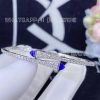 Custom Jewelry Marli Cleo Diamond Slim Slip-On Bracelet In White Gold Lapis Lazuli CLEO-B1