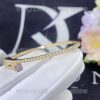 Custom Jewelry Marli Cleo Diamond Slim Slip-On Bracelet In Yellow Gold White Chalcedony CLEO-B1