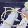 Custom Jewelry Marli Cleo Diamond Slim Slip-On Bracelet In Yellow Gold White Chalcedony CLEO-B1