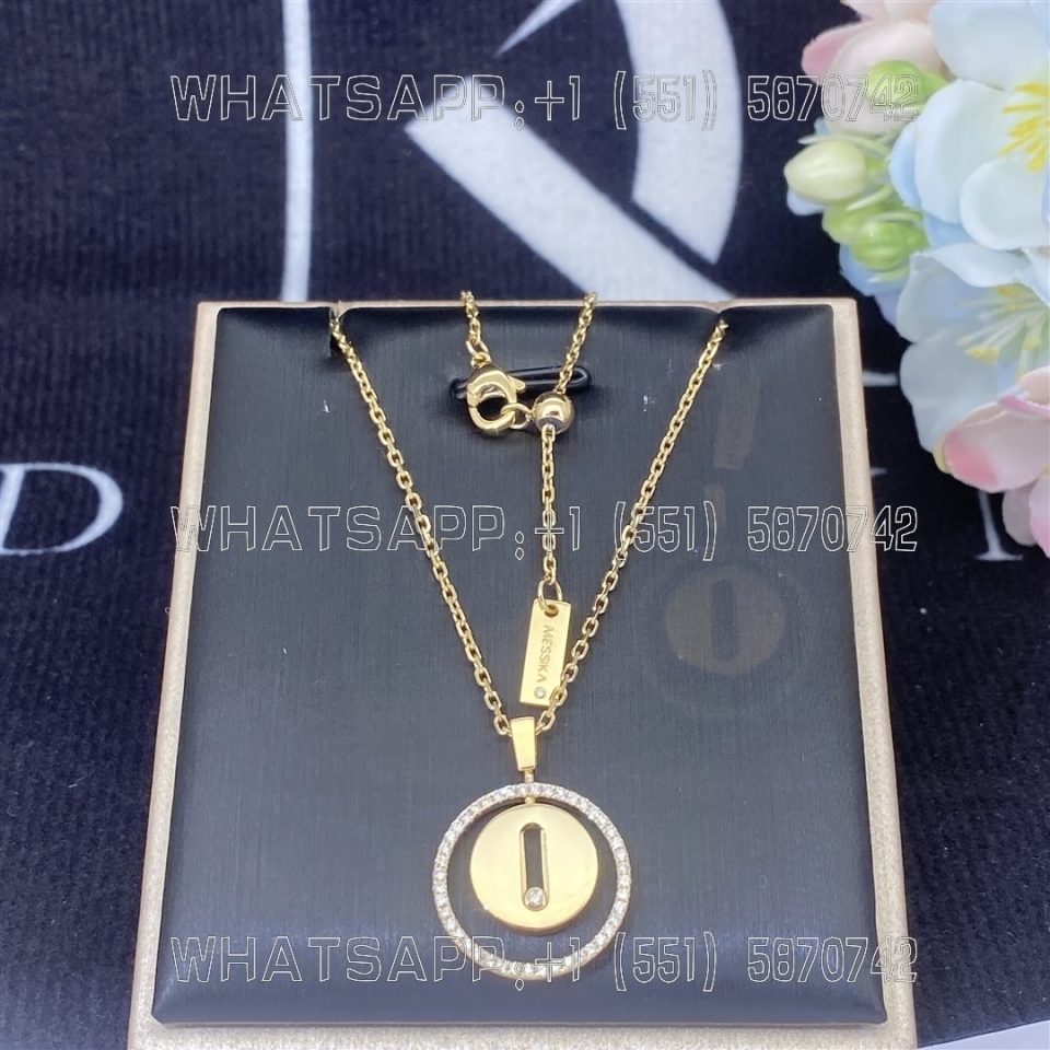 Custom Jewelry Messika Lucky Move PM Yellow Gold For Her Diamond Necklace 07396-YG