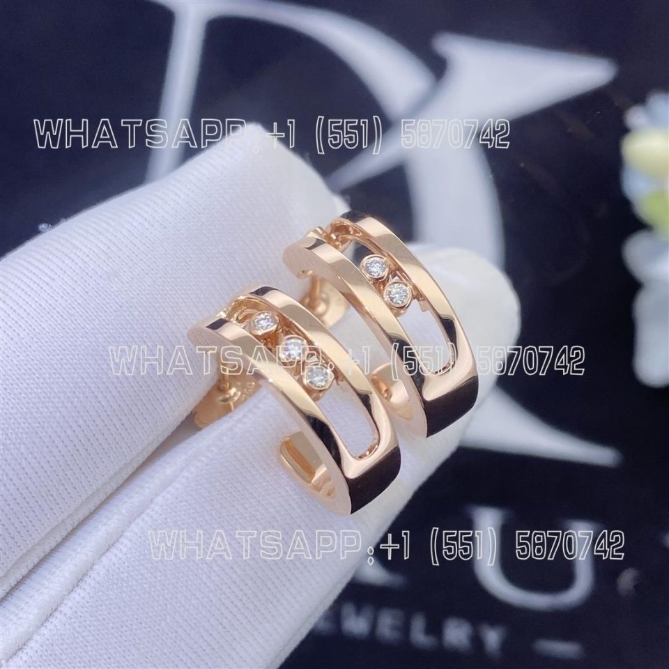 Custom Jewelry Messika Move Hoop Rose Gold For Her Diamond Earrings 04407-PG