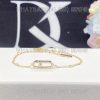 Custom Jewelry Messika Move Uno Pavé Yellow Gold For Her Diamond Bracelet 04706-YG
