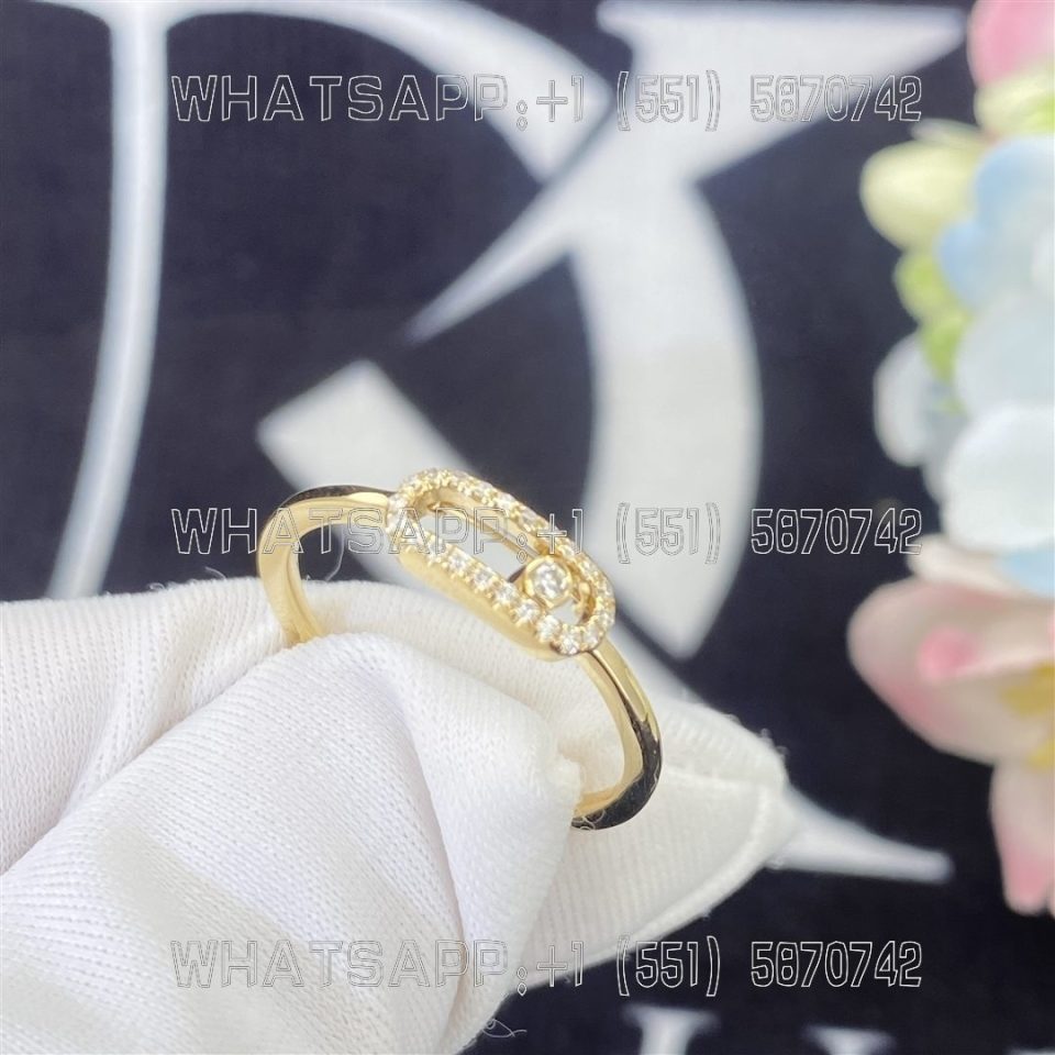 Custom Jewelry Messika Move Uno Yellow Gold For Her Diamond Ring 04705-YG