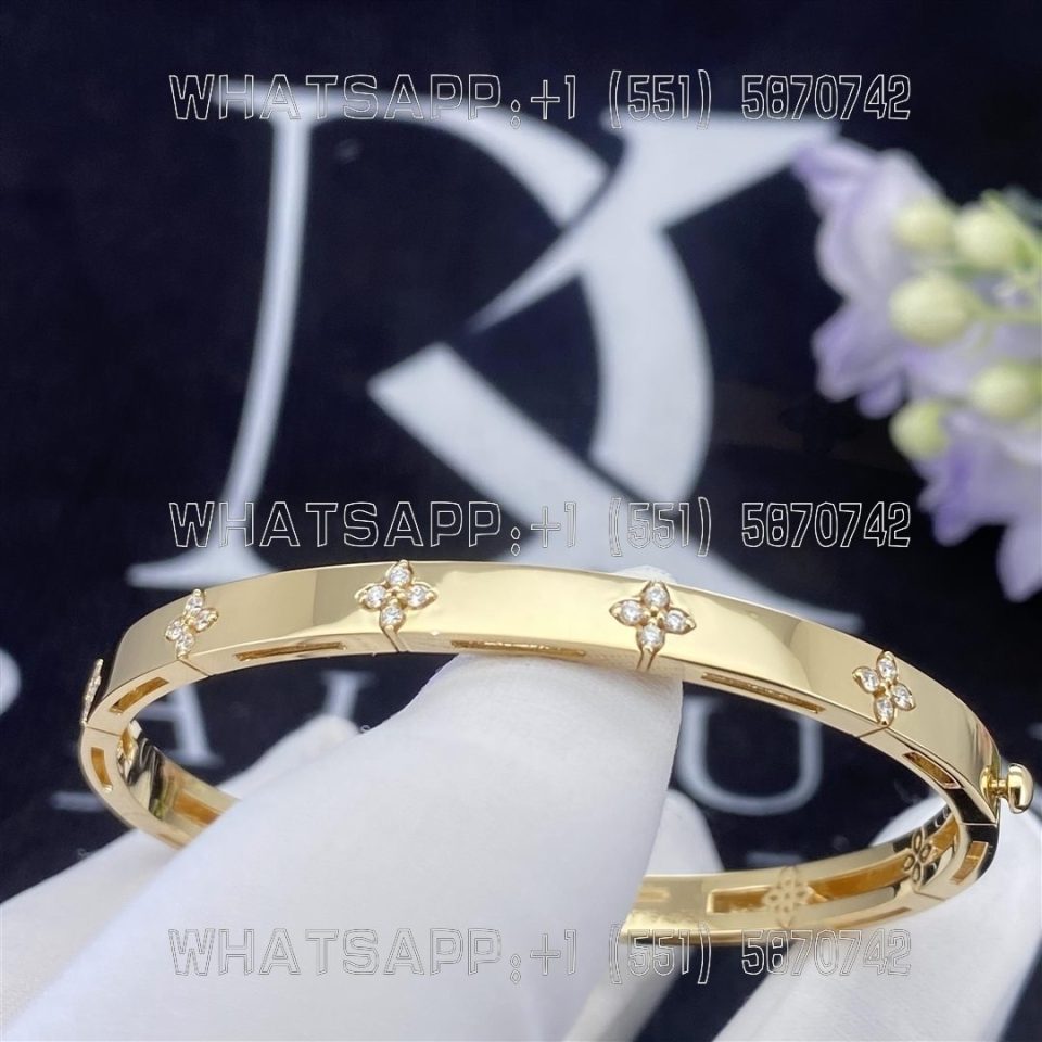 Custom Jewelry Roberto Coin Love in Verona bangle in 18kt gold with diamonds Slim version ADR888BA2013