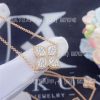 Custom Jewelry Roberto Coin Princess Flower Station Necklace 18k Rose Gold With Diamonds 7771389AJ36X