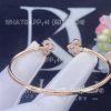 Custom Jewelry Tiffany Keys Coil Bracelet in 18K Rose Gold and Diamonds