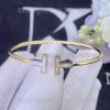 Custom Jewelry Tiffany T Wire Bracelet in Yellow Gold with Mother-of-pearl and Diamonds 68890993