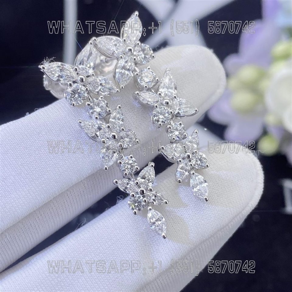 Custom Jewelry Tiffany Victoria™ Mixed Cluster Drop Earrings 60011807