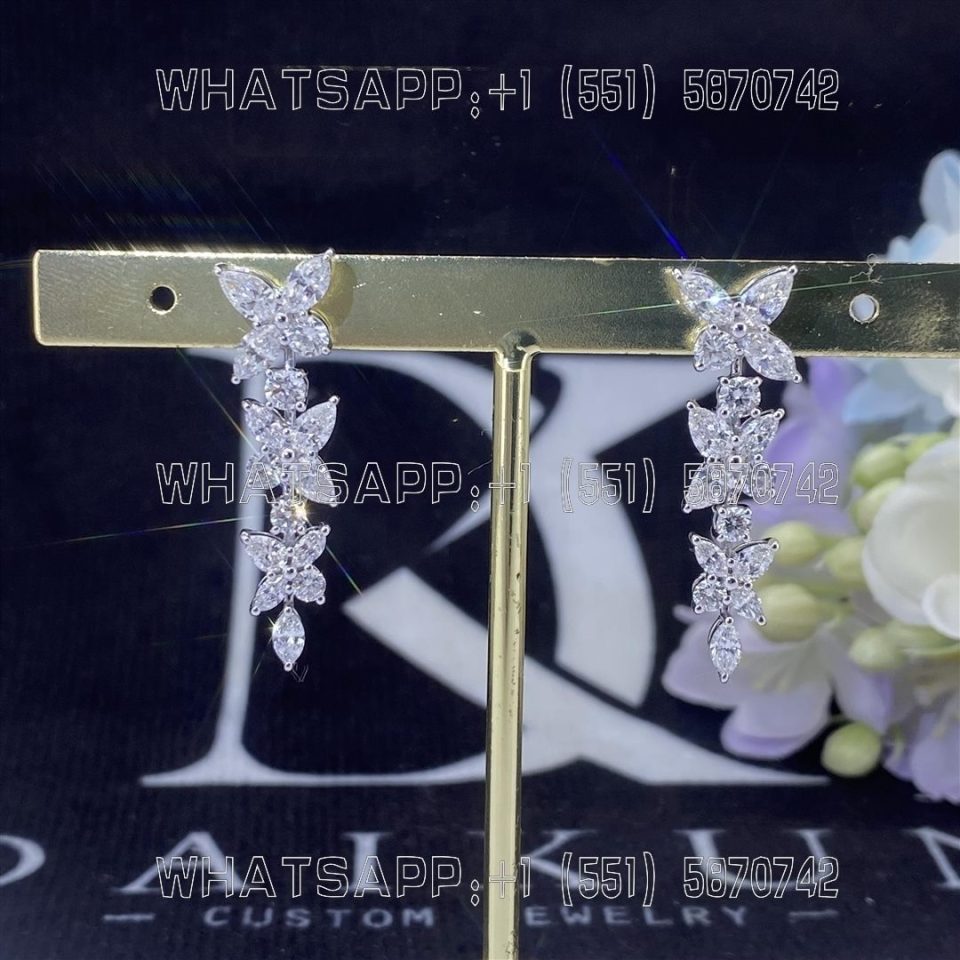 Custom Jewelry Tiffany Victoria™ Mixed Cluster Drop Earrings 60011807