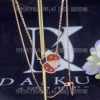 Custom Jewelry Van Cleef & Arpels Lucky Spring pendant, open wings ladybug 18K rose gold, Carnelian and Onyx VCARP9X000