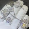 Custom Jewelry Van Cleef & Arpels Magic Alhambra bracelet 5 motifs 18K white gold, Diamond VCARN9MQ00