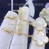 Custom Jewelry Van Cleef & Arpels Magic Alhambra earrings 2 motifs 18K yellow gold, Mother-of-pearl VCARD78800