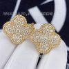 Custom Jewelry Van Cleef & Arpels Magic Alhambra Earrings Yellow Gold Diamond VCARA43500