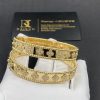 Custom Jewelry Van Cleef & Arpels Perlée clovers bracelet 18K yellow gold and Diamond VCARP3O100