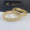 Custom Jewelry Van Cleef & Arpels Perlée clovers bracelet 18K yellow gold and Diamond VCARP3O100