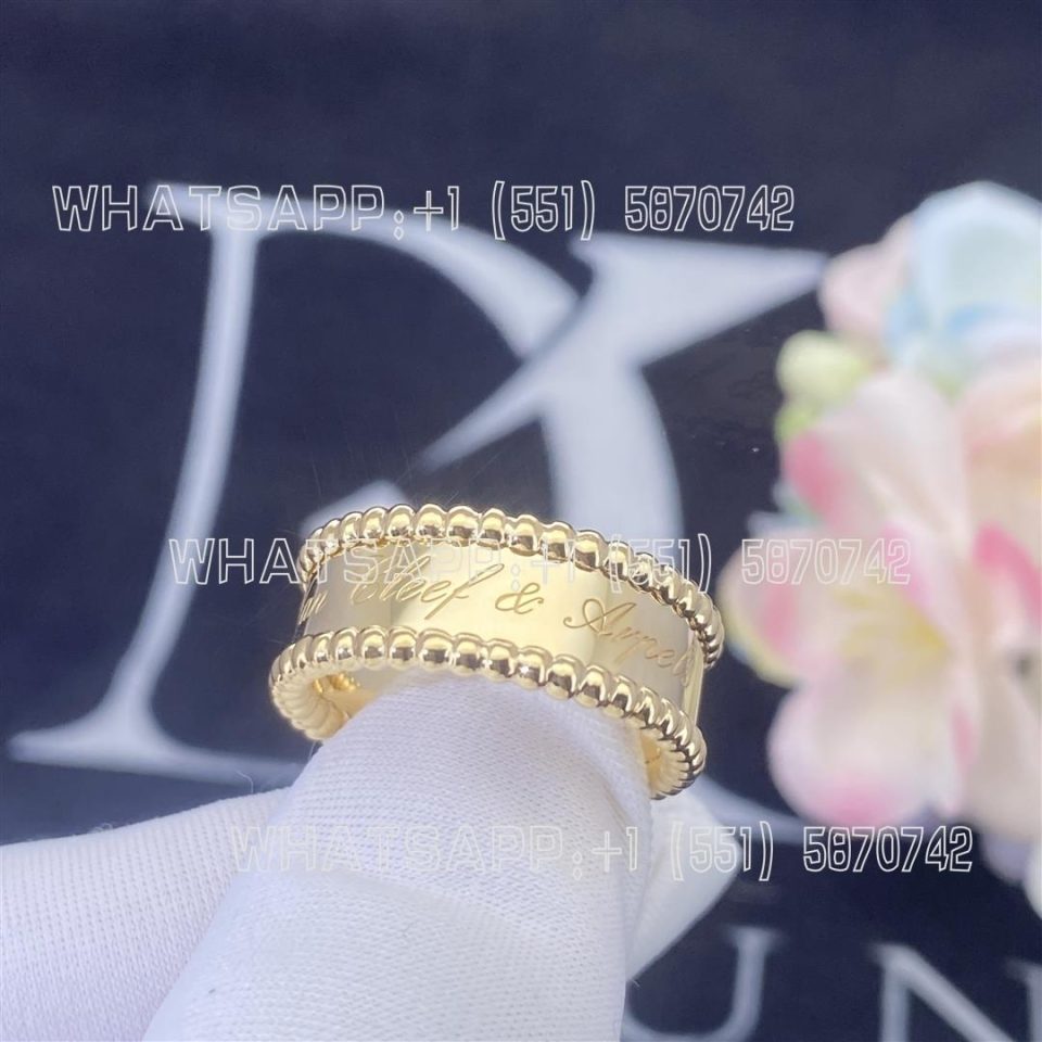 Custom Jewelry Van Cleef & Arpels Perlée signature ring 18K yellow gold VCARO3Y600