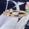 Custom Jewelry Van Cleef & Arpels Perlée sweet clovers bracelet, Medium Model  18K rose gold and Diamond VCARP6X200