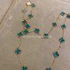 Custom Jewelry Van Cleef & Arpels Vintage Alhambra long necklace, 20 motifs 18K yellow gold, Malachite VCARL88100
