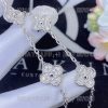 Custom Jewelry Van Cleef & Arpels Vintage Alhambra necklace, 10 motifs 18K white gold and Diamond VCARA42400