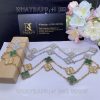 Custom Jewelry Van Cleef & Arpels Vintage Alhambra necklace, 10 motifs 18K white gold and Diamond VCARA42400
