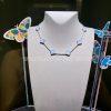 Custom Jewelry Van Cleef & Arpels Vintage Alhambra necklace, 10 motifs 18K white gold, Chalcedony VCARD34800