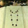 Custom Jewelry Van Cleef & Arpels Vintage Alhambra necklace, 10 motifs 18K yellow gold and Onyx VCARA42700