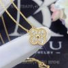 Custom Jewelry Van Cleef & Arpels Vintage Alhambra pendant 18K yellow gold and Diamond VCARA45300