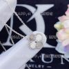 Custom Jewelry Van Cleef & Arpels Vintage Alhambra pendant guilloché rhodium plated 18K white gold VCARP9XG00