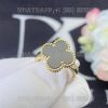 Custom Jewelry Van Cleef & Arpels Vintage Alhambra ring Onyx 18k Yellow gold