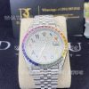 Custom Watches Rolex Datejust 41mm Oystersteel Jubilee Covert Dial Custom Diamond Set Rainbow Bezel