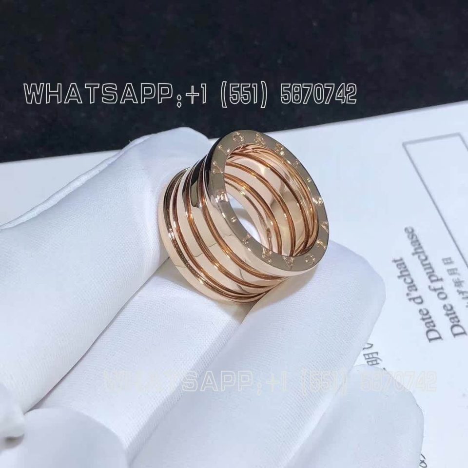 Custom Jewelry Bulgari B.zero1 four-band ring in 18 kt rose gold 348767