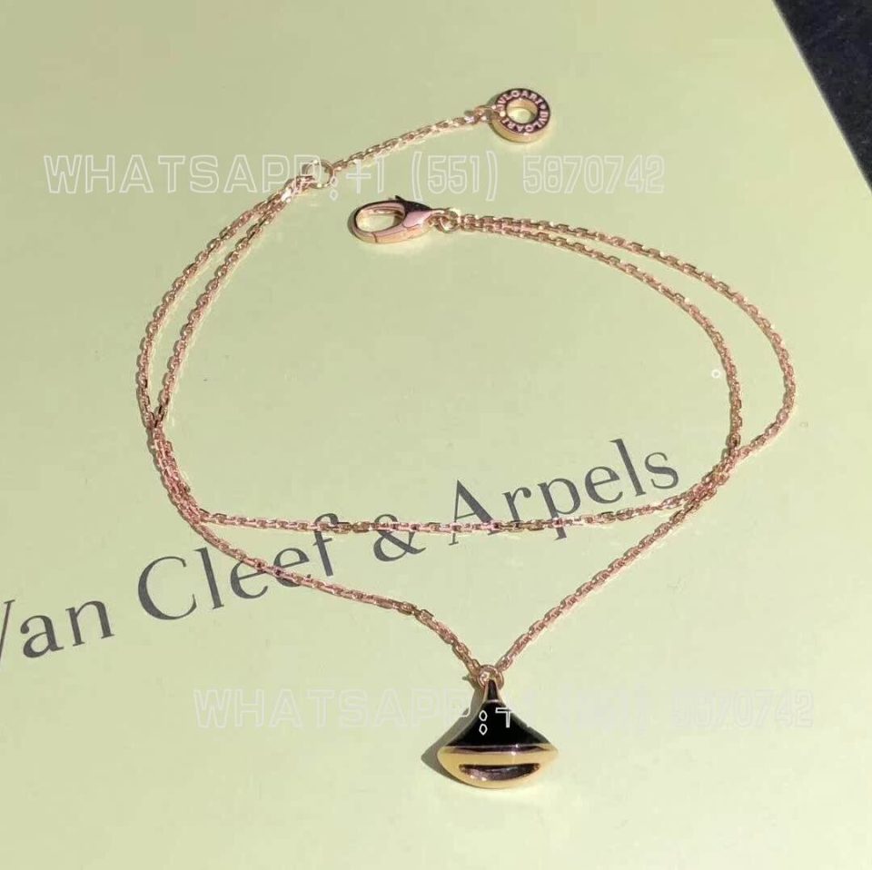 Custom Jewelry Bulgari Divas’ Dream Bracelet 18K Rose Gold and Onyx BR857214