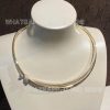 Custom Jewelry Tiffany Knot Double Row Necklace in Yellow Gold with Diamonds 68887178