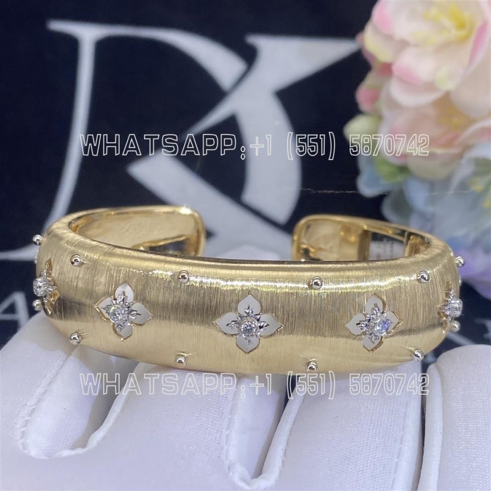 Custom Jewelry Buccellati Macri Giglio Bracelet in Yellow Gold JAUBRA013309