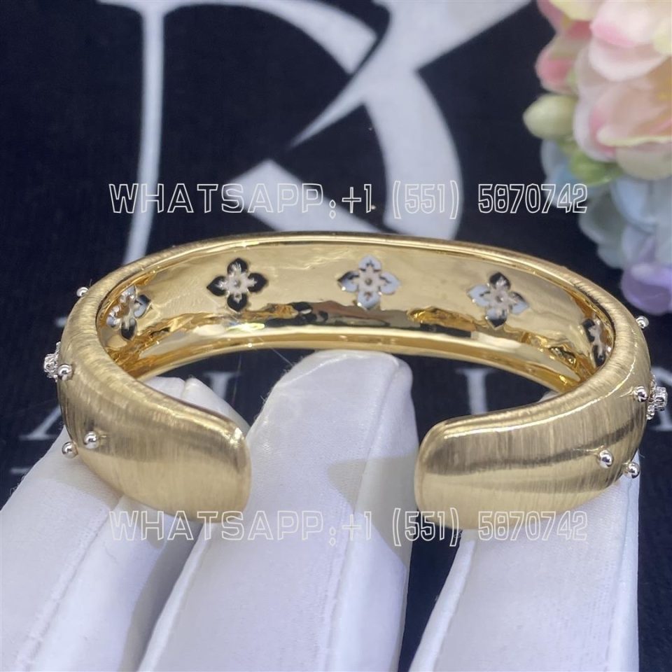 Custom Jewelry Buccellati Macri Giglio Bracelet in Yellow Gold JAUBRA013309
