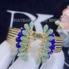 Custom Jewelry Cartier Cactus de Cartier bracelet in 18K Yellow Gold, chrysoprase and lapis lazuli H6024618
