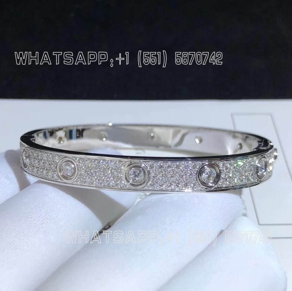 Custom Jewelry Cartier De Love Bracelet 18K White Gold N6033602